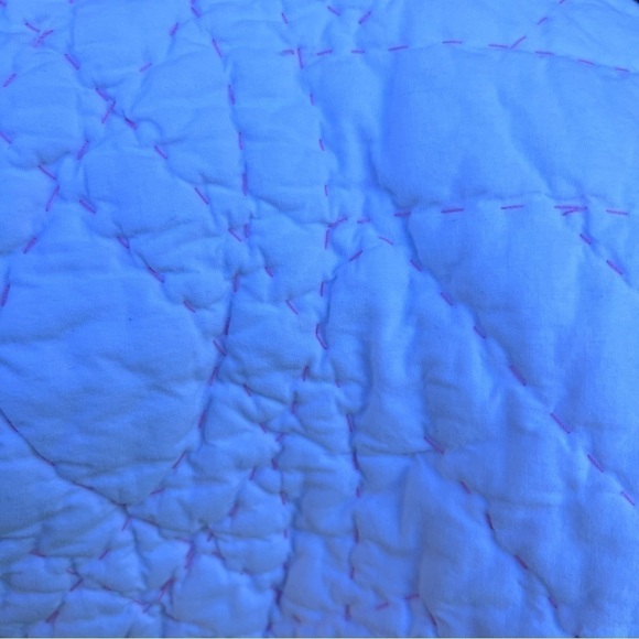 Simply Shabby Chic Cherry Blossom Quilted Pillow Sham Standard Size Satin Trim - Picture 6 of 11